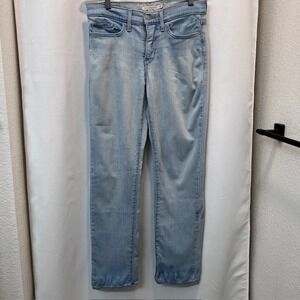 Levi's 314 Shaping Straight Jeans Womens Size 27 Light Wash Denim Blue Casual